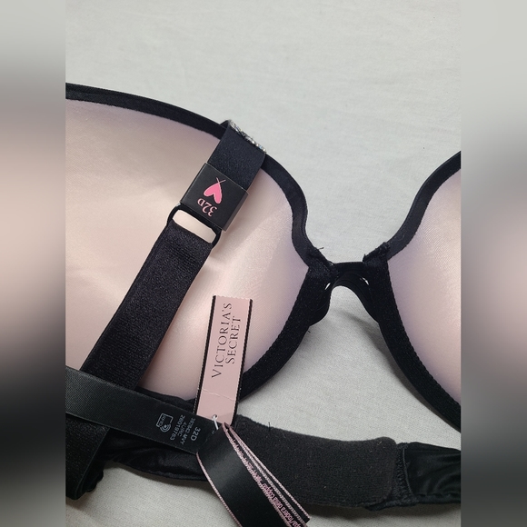 Victoria’s Secret Push-up Shine Strap Rhinestones Black Leopard size 32D- NWT - Picture 5 of 5